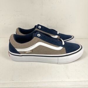 Vans Old Skool Pro (Twill Dress Blues/Portabella) Shoe Size 8 Women